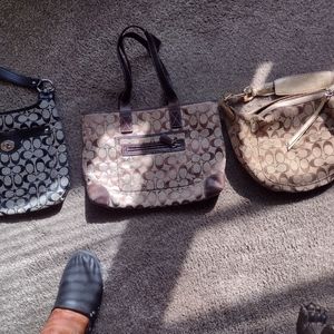Set of 3 Coach handbags authentic